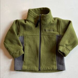 Columbia Toddler Olive and Charcoal Fleece Jacket